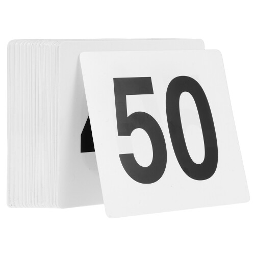 Modern Sleek Design Restaurant Table Cards Pvc 50pcs