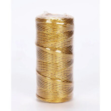 1.5mm Gold Macrame Cord Rope String 100M for DIY Crafts, Sewing, Twisted Thread, Christmas Home Decoration