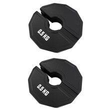 Gym Micro Plates 2PCS 0.5KG Rubber Dumbbell Fractional Weight Plates Add-on for Adjustable Strength Training Black