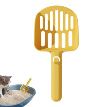 Litter Scoop - Large Fine Grid Litter Scooper for Indoor Outdoor Cats, Kittens, Small Pets, and Bunnies - Yellow Color