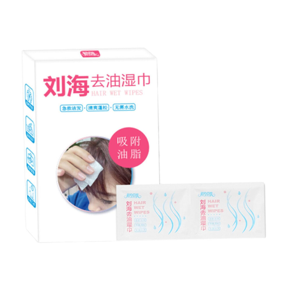 Hair Bangs Cleaning Wipes for All Hair Types, No Rinse Formula, 30 Count, Ideal for Active Lifestyle