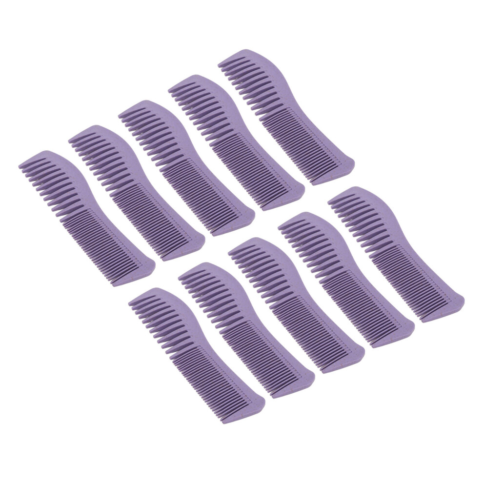 10 Pcs Wheat Straw Hair Comb Set Fine & Wide Tooth Ergonomic Handle