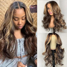 Wig for Women Long Brown Curly Synthetic, Middle Part Wavy Wigs, Natural Looking Wigs for Daily Party Use Wig for Daily Concert