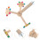 Bird Stands For Inside Parrot Perch Stand Toy Wood 1pack 10