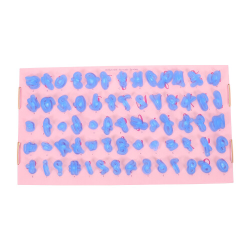 132Pcs Multi-Function Sky-Blue Cookie Press Mold for Home Use