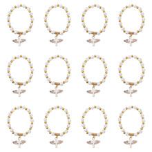 2 Pcs Bracelet For Girls Necklace Chain Kids Rosary Hand Angel Beaded