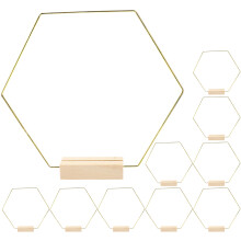 2 Pcs Floral Arrangement Frame Wedding Table Centerpiece Hoop Golden