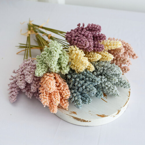 Dark Blue Artificial Wheat Flower Bouquets 2