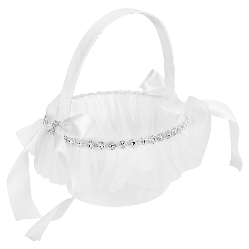 Elegant Wedding Flower Basket Round Fabric 1set-image-OPC-PKBXVZG-NEW