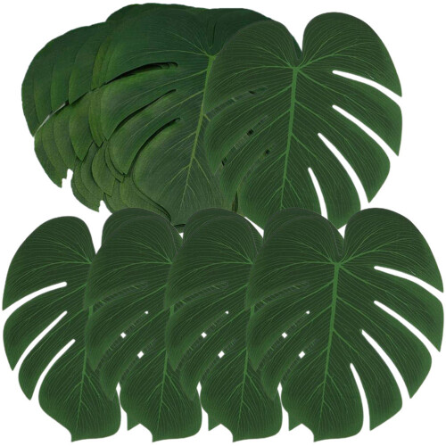 24 Pcs Artificial Monstera Leaves Tropical Decor 1