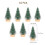 10 Pcs Desktop Miniature Christmas Trees Artificial Sisal Tree 3