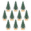 10 Pcs Desktop Miniature Christmas Trees Artificial Sisal Tree 4
