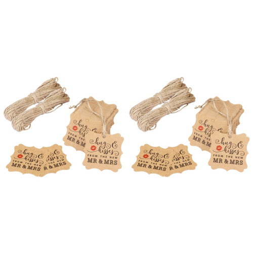 2 Pack Kraft Paper Label Stickers Tags Gift Decorating Packaging 1
