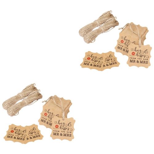 2 Pack Kraft Paper Label Stickers Tags Gift Decorating Packaging 2