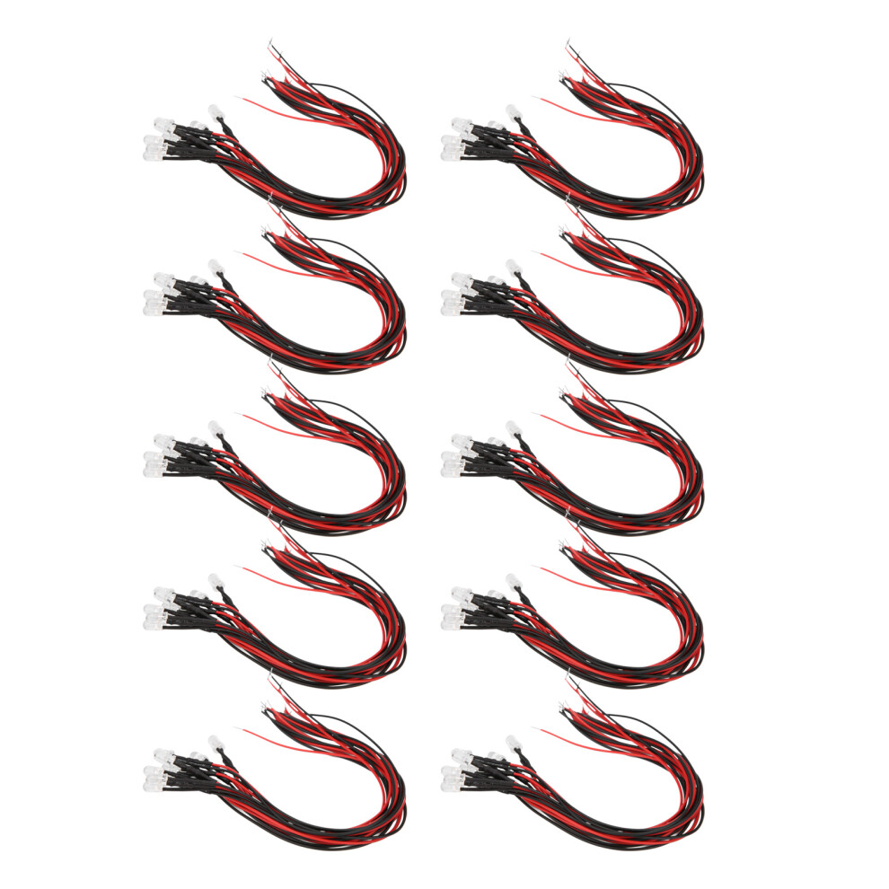 50Pcs Diode Wired Emitting Round Head High Light