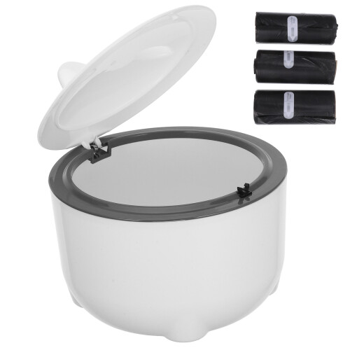 1 Set Enclosed Cat Litter Trash Can Odor-Sealing Bin