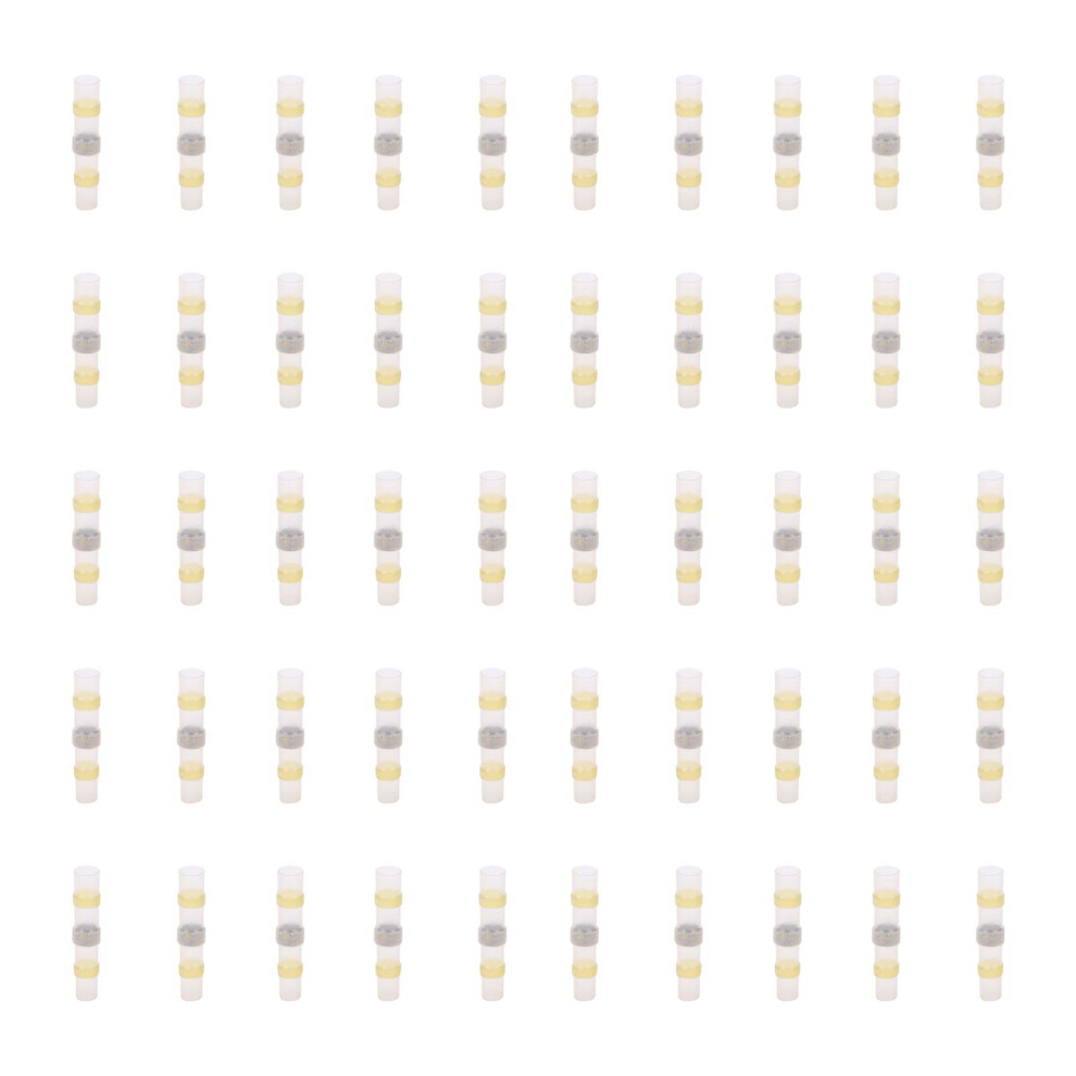50Pcs Heat Shrink Tubes Solder Seal Wire Connector Yellow