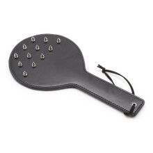 Adult Training Toy Leather Paddle for Couples, Spanking Paddle for Roleplay, Bondage Tool, 14 Inch Size