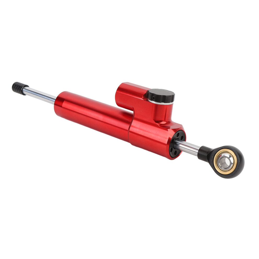 Adjustable Universal Motorcycle Steering Damper 75Mm, Red 7901346607287