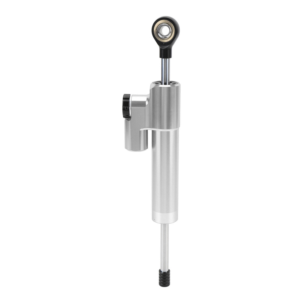 Universal Motorcycle Steering Damper - Adjustable, 75Mm Stroke Silver 7901346607539