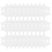 30 Pcs Clear Acrylic Christmas Ornament Clear Christmas Acrylic Blanks Ornaments DIY Christmas Tree Acrylic Tags with Hole for Christmas Bauble Tree H