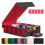 Trading Card Storage Box with Window 5-Row Deck Case Black+Red 1