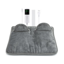 Electric Foot Warmer with Remote, 9 Temp & 4 Timing, 15.7x15.7in Gray