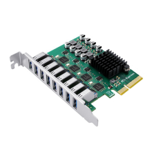 Placa de expansão PCI-E X4 3.0 para 4 canais, 8 portas USB 3.2 Gen1