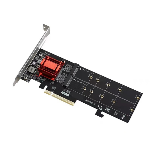 PCIE3.1 X8 to Dual M.2 Hard Disk Expansion Card 1