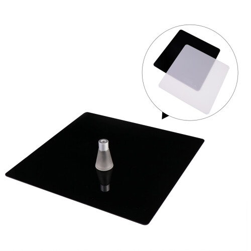 Studio Use Acrylic Mirror Plate Black 2set 11.8x11.8x0.08in 1