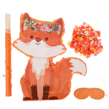1Set Orange Fuchs Pinata Spielzeug Papier Kinder Party Geburtstagsdeko