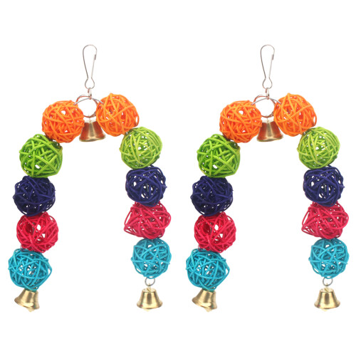 6 Pcs Pet Toy Parrot Bite String Toy Colorful Bite Plaything