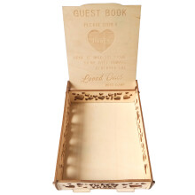 3 Count Wedding Message Box Personalised Guestbook