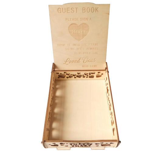 3 Count Wedding Message Box Personalised Guestbook