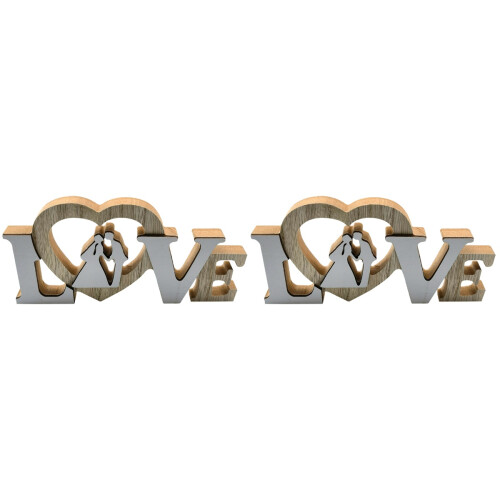 2 Pack Bride And Groom Rustic Wedding Photo Decorative Letters 1