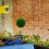 Artificial Plant Topiary Ball Frame Green Plastic 3pcs 3