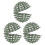 Artificial Plant Topiary Ball Frame Green Plastic 3pcs 9