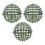 Artificial Plant Topiary Ball Frame Green Plastic 3pcs 11