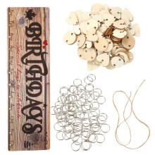 2 Sets Hanging Decorations For Home Wooden Diy Birthday Calendar