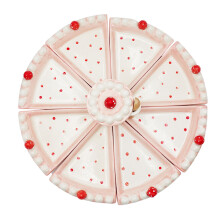 8pcs Ceramic Cake Plate Set