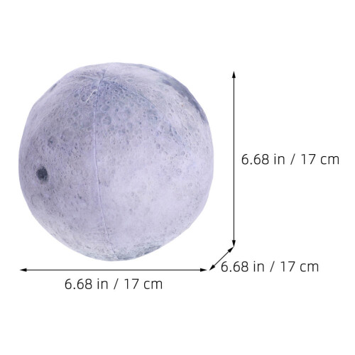 Planet Shaped Pillow Grey Plush 1set 1
