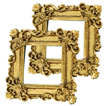 Decor 10 Pcs Mini House Photo Frame Props Square Wrought Iron Resin