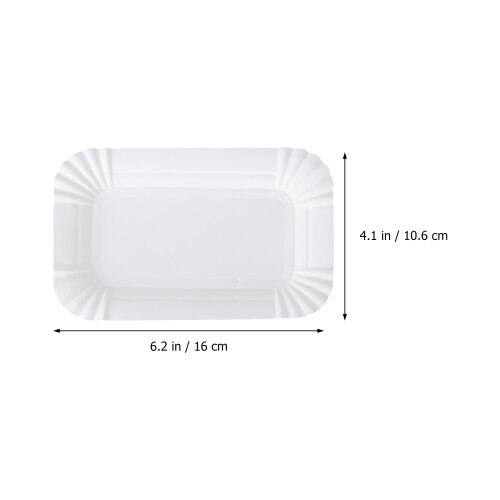 Round Simple Design Paper Dinner Plates 100pcs 6.3x4.2in 1