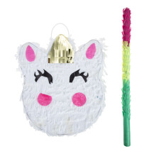 1 Set Paper Unicorn Shaped Pinata Toy for Fiesta Taco Party