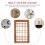 Decorative Window Frame Light Brown 1set 15.7x10.2x1.1in 2
