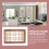 Decorative Window Frame Light Brown 1set 15.7x10.2x1.1in 9