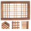 Decorative Window Frame Light Brown 1set 15.7x10.2x1.1in 5