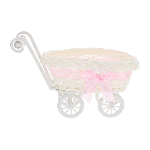 Stroller Storage Baskets Decoration Pink Plastic 1set