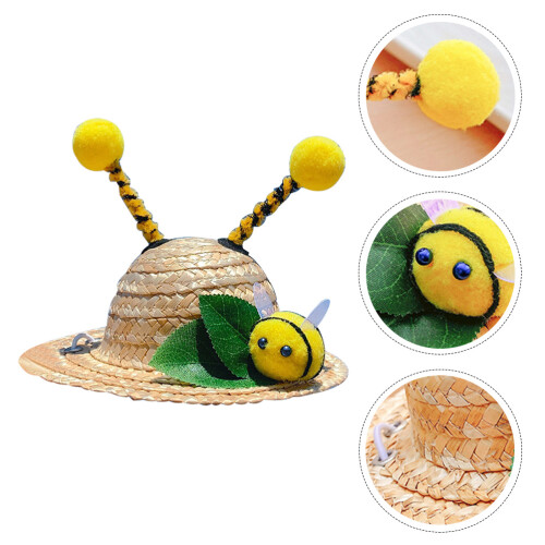 Hat Cat Cool Delicate Straw Hat Sun Hat Puppy Supply 2