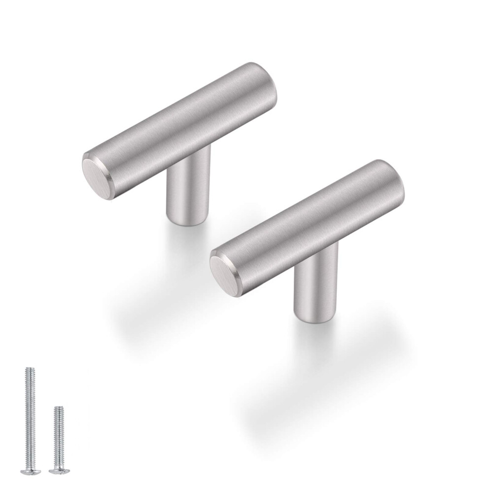 Probrico 30 Pack Cabinet Knobs 2Overall Length Solid Stainless Steel Brushed Nickel Kitchen Cabinet Pulls Hardware Bedroom Drawer Dresser Handles 747380197103